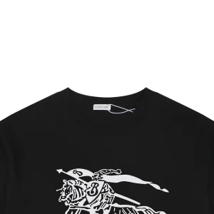 Burberry Equestrian Knight Graphic T-Shirt Black
