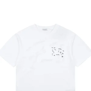 Burberry Equestrian Knight Outline Embroidered T-Shirt White