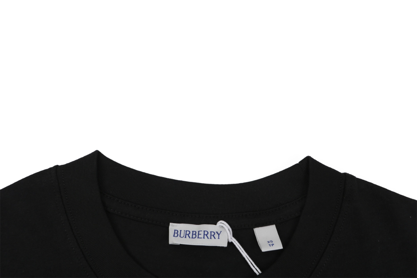 Burberry Equestrian Knight Stripe T-Shirt Black Collar