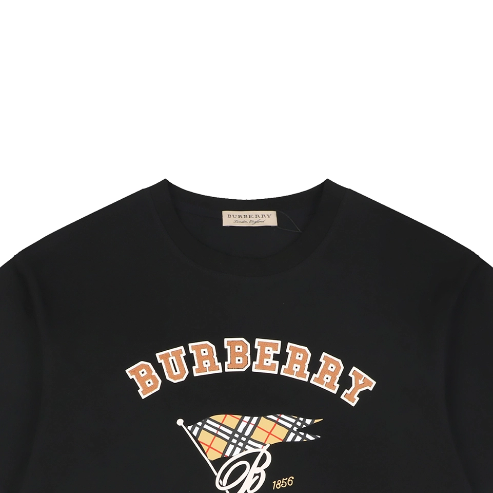 Burberry Flag Logo Print T-Shirt Black