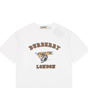 Burberry Flag Logo Print T-Shirt White