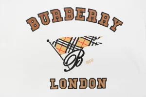 Burberry Flag Logo Print T-Shirt White Front Print
