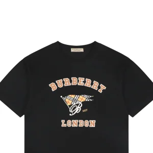 Burberry Flag Logo Print T-Shirt Black