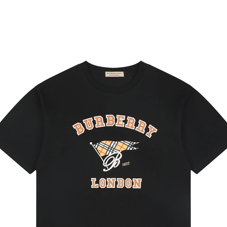Burberry Flag Logo Print T-Shirt Black