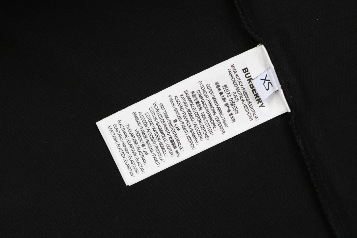 Burberry Flag Logo Print T-Shirt Black Wash label