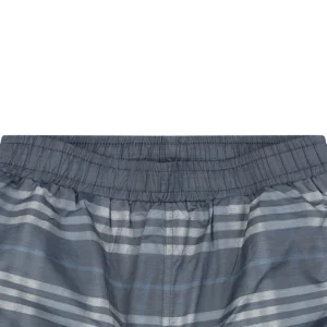 Burberry Gradient Check Pattern Shorts Dark Grey