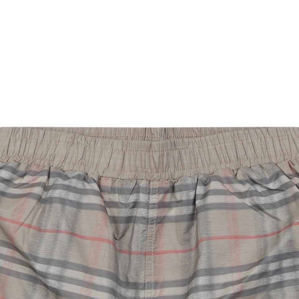 Burberry Gradient Check Pattern Shorts Grey