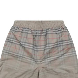 Burberry Gradient Check Pattern Shorts Grey