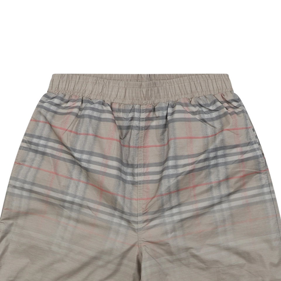 Burberry Gradient Check Pattern Shorts Grey