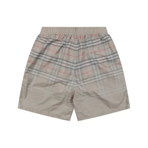 Burberry Gradient Check Pattern Shorts Grey Back view