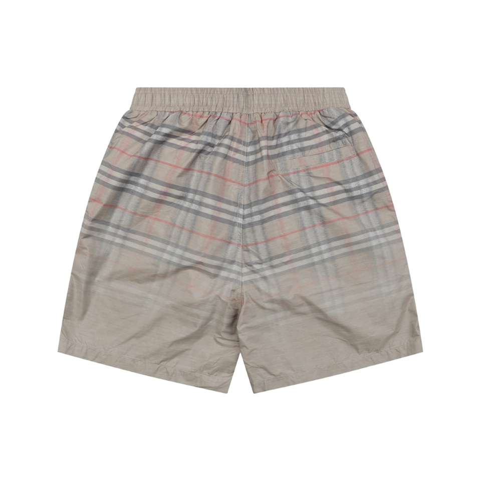 Burberry Gradient Check Pattern Shorts Grey Back view