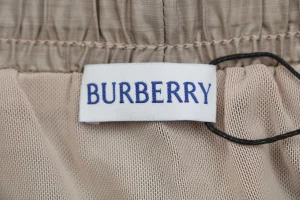 Burberry Gradient Check Pattern Shorts Grey Brand label