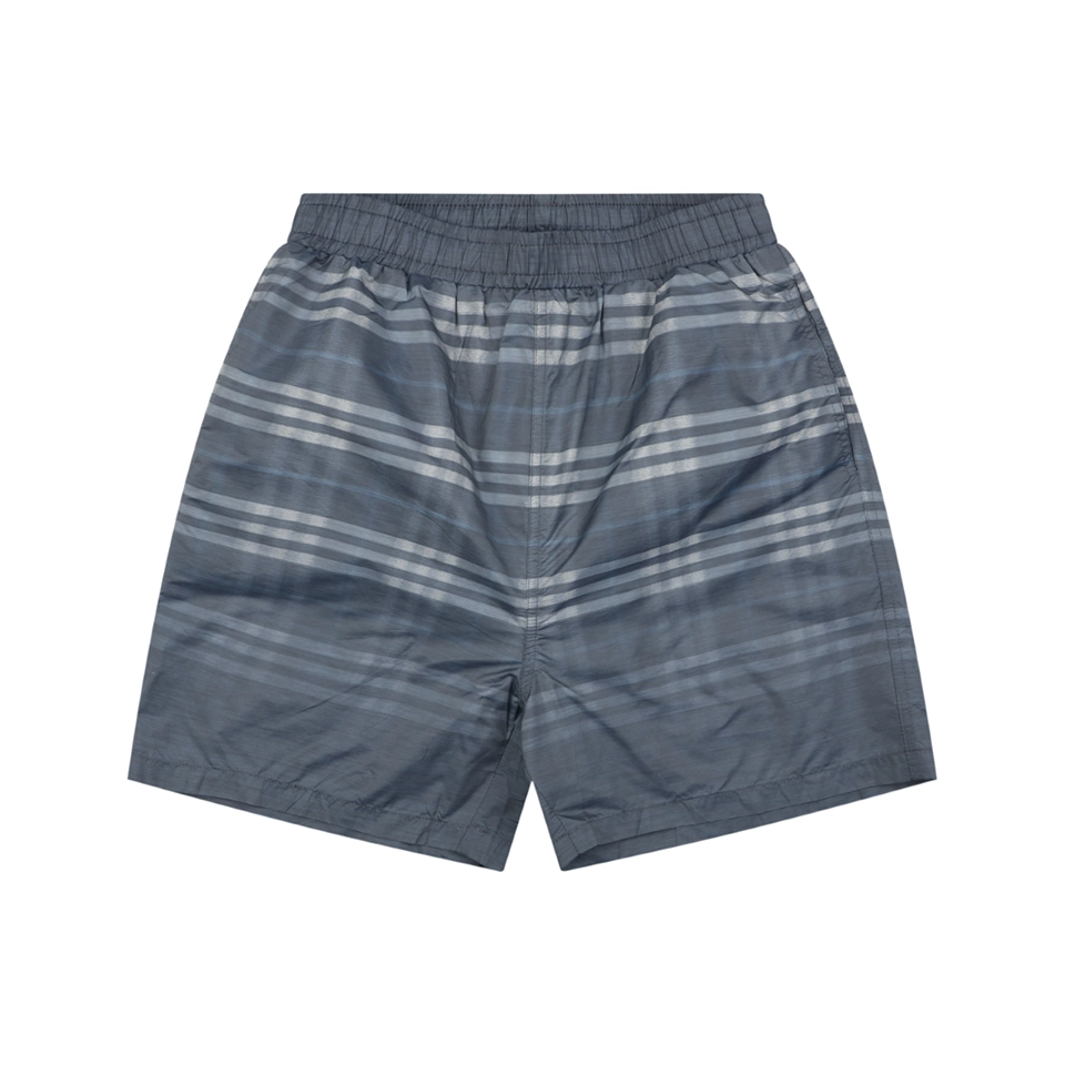 Burberry Gradient Check Pattern Shorts Dark Grey Front view