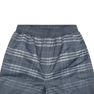 Burberry Gradient Check Pattern Shorts Dark Grey