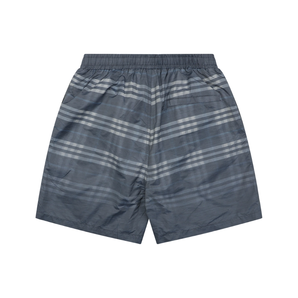 Burberry Gradient Check Pattern Shorts Dark Grey