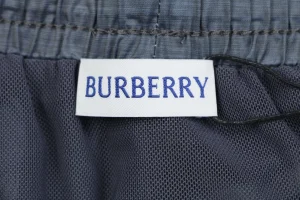 Burberry Gradient Check Pattern Shorts Dark Grey Brand label