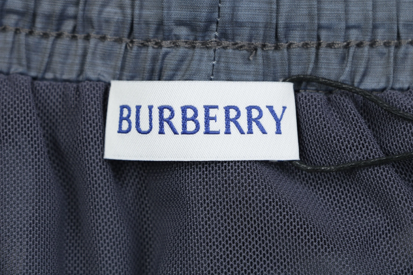 Burberry Gradient Check Pattern Shorts Dark Grey Brand label