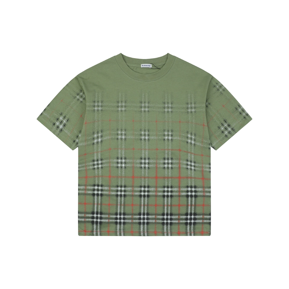Burberry Gradient Check Print T-Shirt Front view