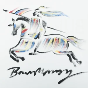 Burberry Graffiti Knight Graphic T-Shirt White Back Print