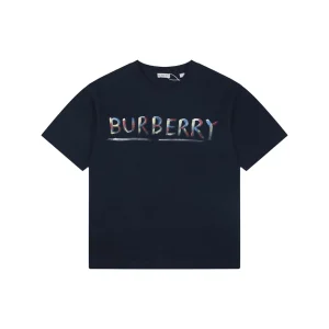 Burberry Graffiti Knight Graphic T-Shirt Black Front view