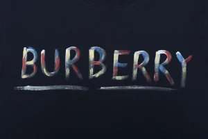 Burberry Graffiti Knight Graphic T-Shirt Black Front Print