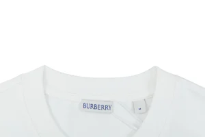 Burberry Graffiti Knight Graphic T-Shirt White Collar