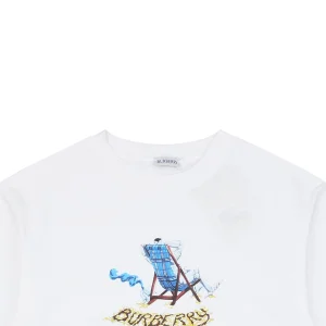 Burberry Knight Check Deck Chair Graphic T-Shirt White