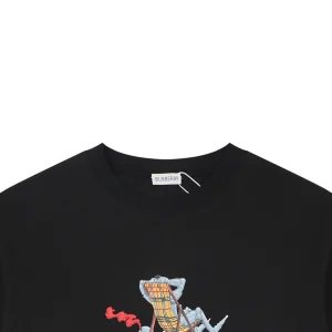 Burberry Knight Check Deck Chair Graphic T-Shirt Black
