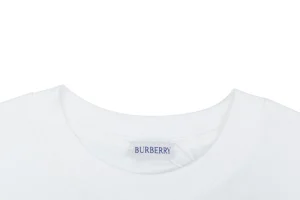 Burberry Knight Check Deck Chair Graphic T-Shirt White Collar