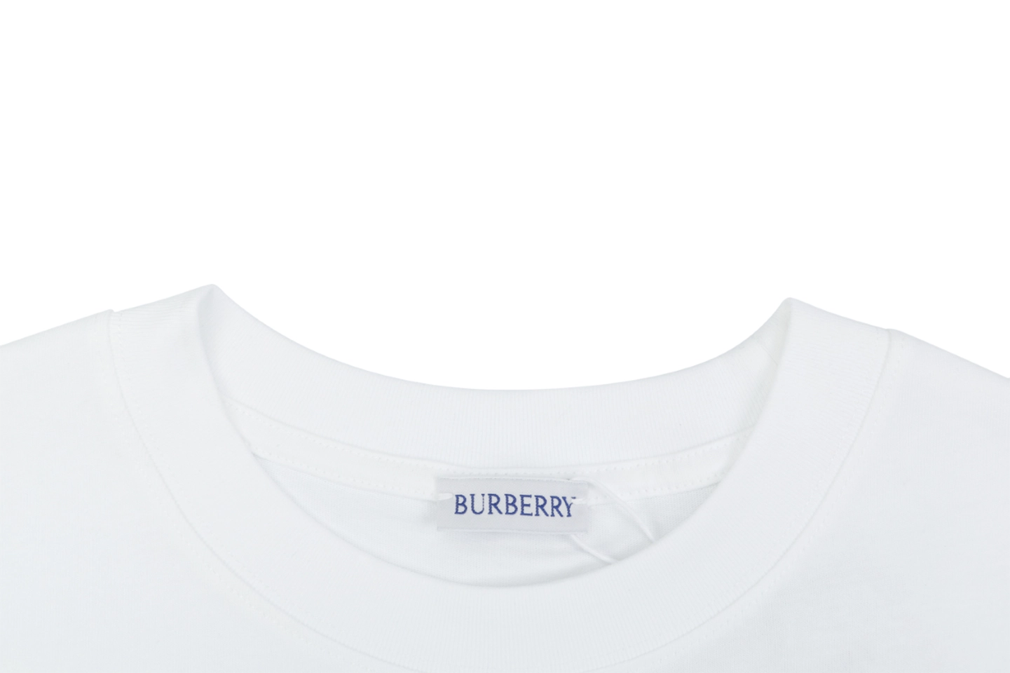 Burberry Knight Check Deck Chair Graphic T-Shirt White Collar