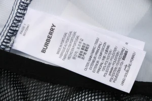 Burberry Large Check Mesh-Lined Nylon Shorts Navy Wash label