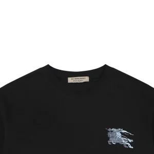 Burberry Overlapping Equestrian Knight Embroidered T-Shirt Black