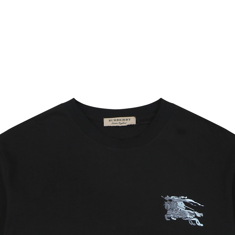 Burberry Overlapping Equestrian Knight Embroidered T-Shirt Black