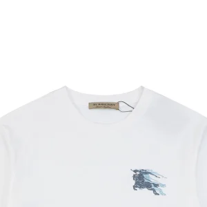 Burberry Overlapping Equestrian Knight Embroidered T-Shirt White