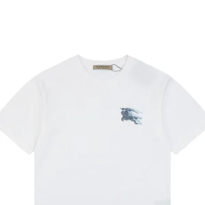Burberry Overlapping Equestrian Knight Embroidered T-Shirt White