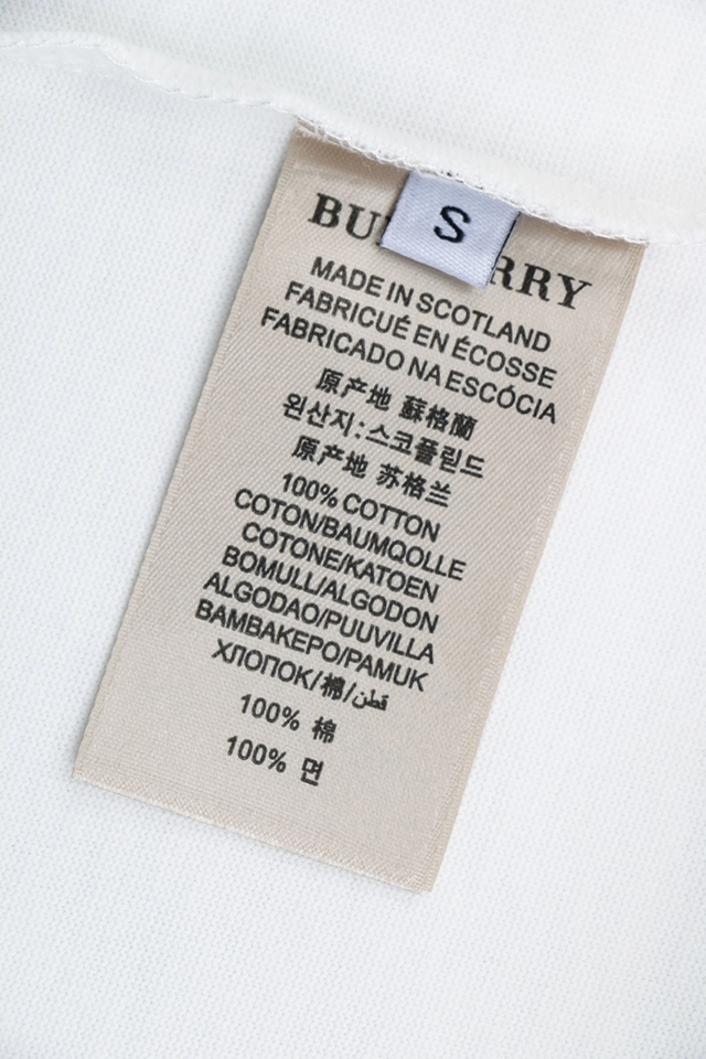 Burberry Overlapping Equestrian Knight Embroidered T-Shirt White Wash label
