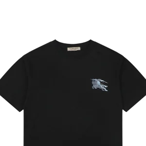Burberry Overlapping Equestrian Knight Embroidered T-Shirt Black