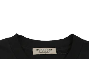 Burberry Overlapping Equestrian Knight Embroidered T-Shirt Black Collar
