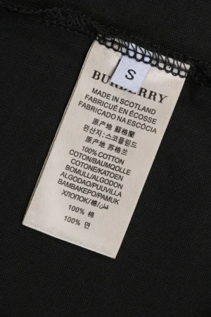 Burberry Overlapping Equestrian Knight Embroidered T-Shirt Black Wash label