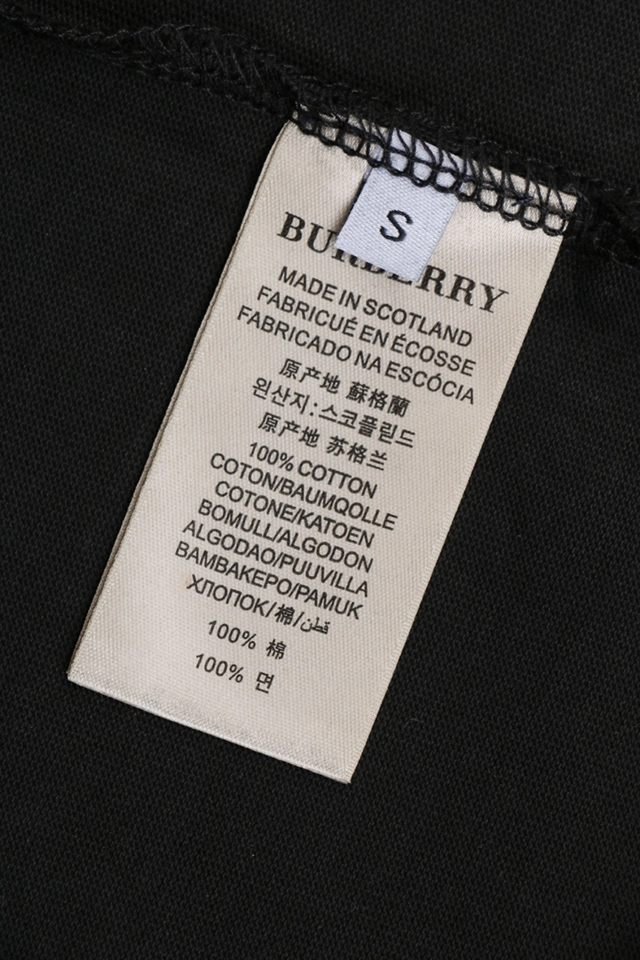 Burberry Overlapping Equestrian Knight Embroidered T-Shirt Black Wash label
