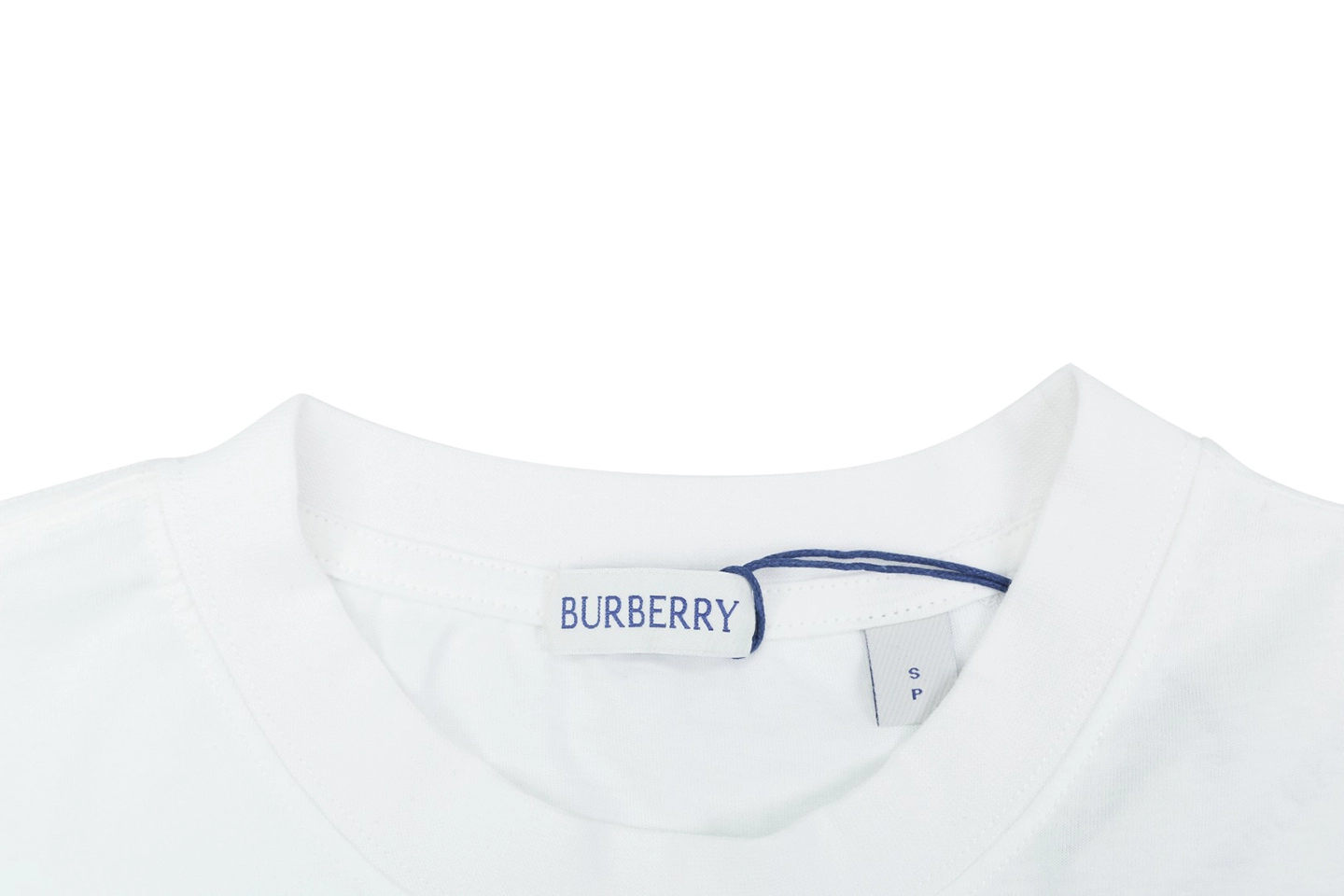 Burberry Oversized Circle Logo Print T-Shirt White Collar
