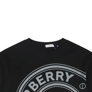 Burberry Oversized Circle Logo Print T-Shirt Black