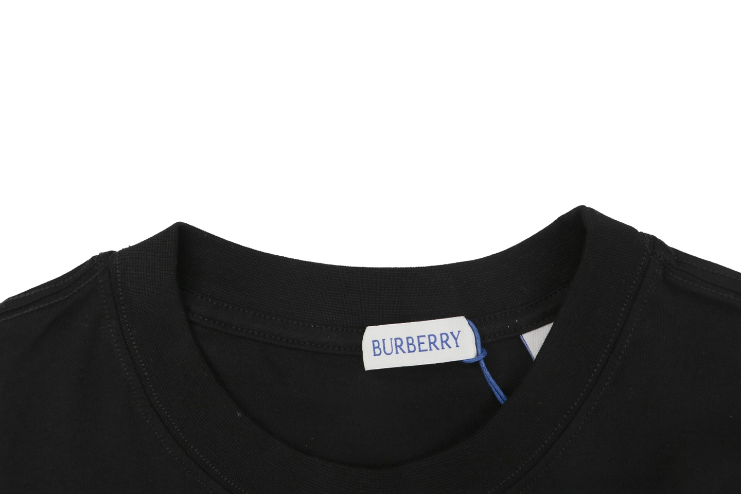 Burberry Oversized Circle Logo Print T-Shirt Black Collar