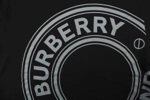 Burberry Oversized Circle Logo Print T-Shirt Black Front Print