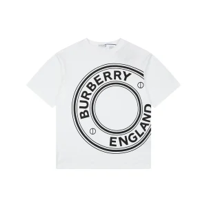 Burberry Oversized Circle Logo Print T-Shirt White Front view