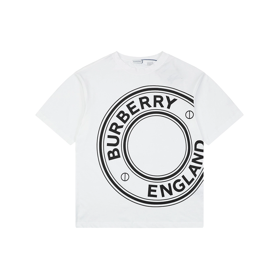 Burberry Oversized Circle Logo Print T-Shirt White Front view