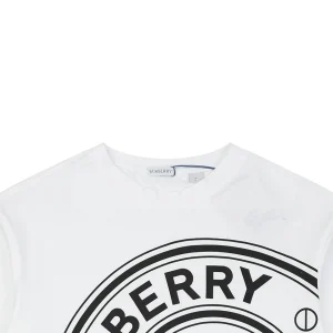 Burberry Oversized Circle Logo Print T-Shirt White