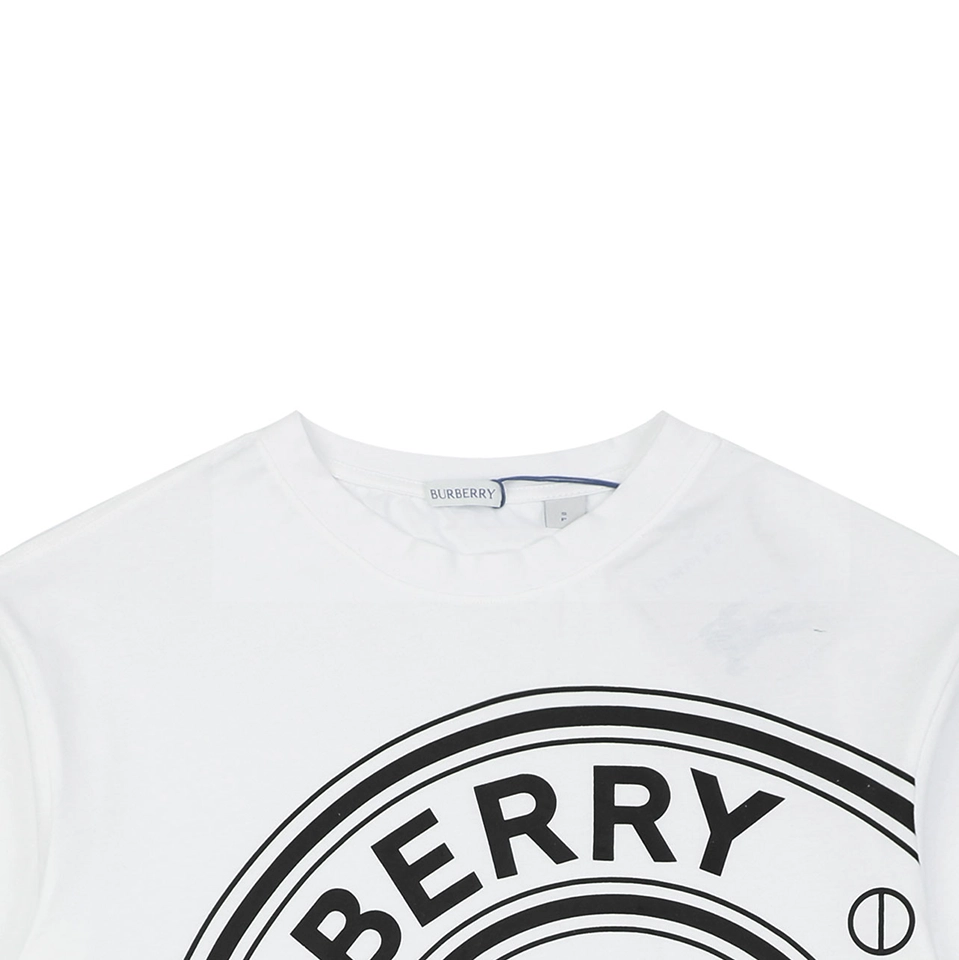 Burberry Oversized Circle Logo Print T-Shirt White