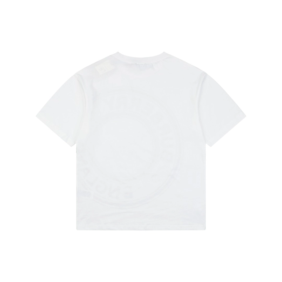 Burberry Oversized Circle Logo Print T-Shirt White Back view