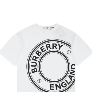 Burberry Oversized Circle Logo Print T-Shirt White